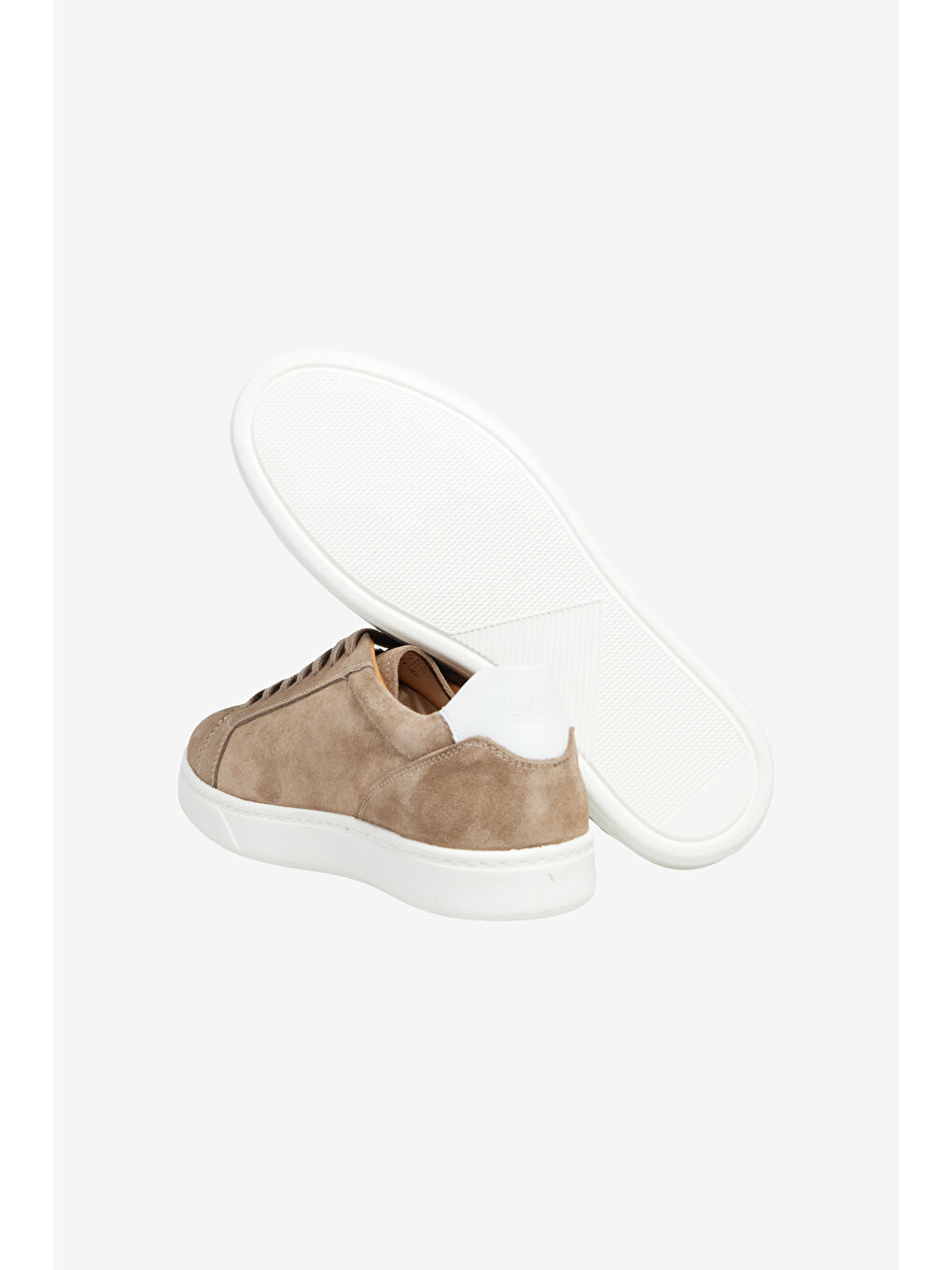 Bej Erkek Vizon %100 Deri Rahat Taban Esnek Sneaker Ayakkabı-3