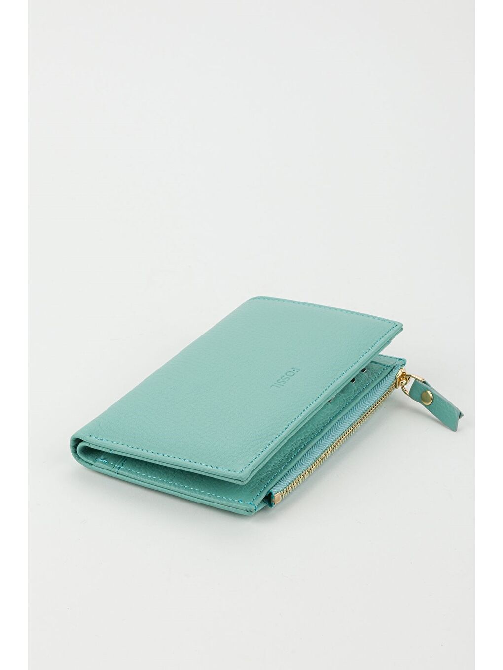 Turkuaz Kutulu Hakiki Deri Mürdüm Orta Boy Kadın El Portföyü Kartlık Cüzdan-1