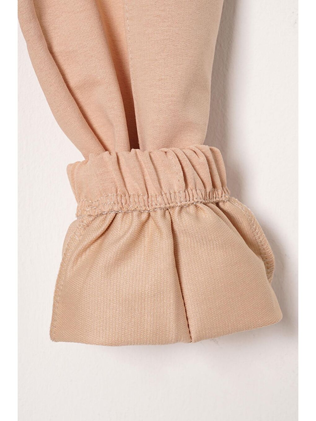 Bej Kapüşonlu Daısy Flowrs Leaf Baskılı Kız Çocuk İkili Takım-7