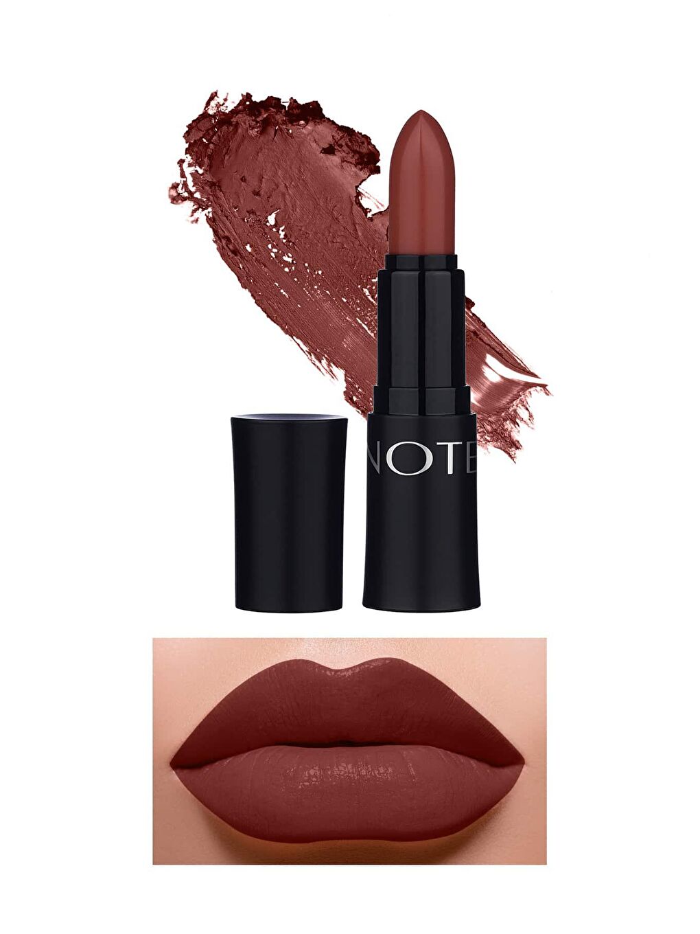 Note Cosmetique Kahverengi Mattemoist Lipstick Mat Bitişli Ruj 314 Mocha Rain - Kahverengi - 1