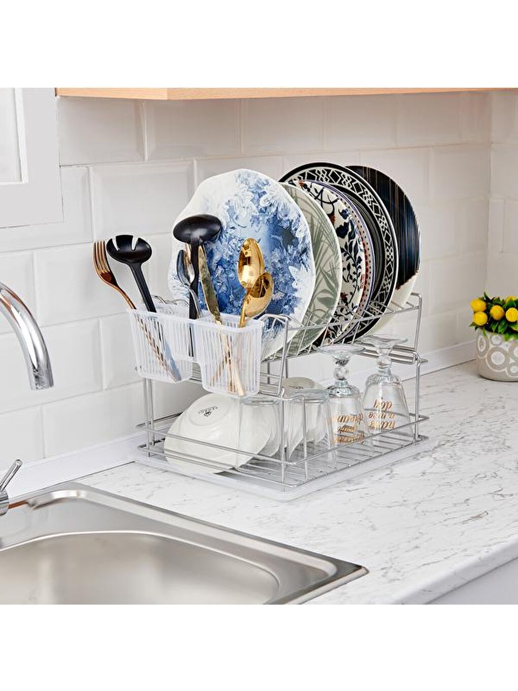 Ekru KB010 Kompakt Bulaşıklık - Krom-6