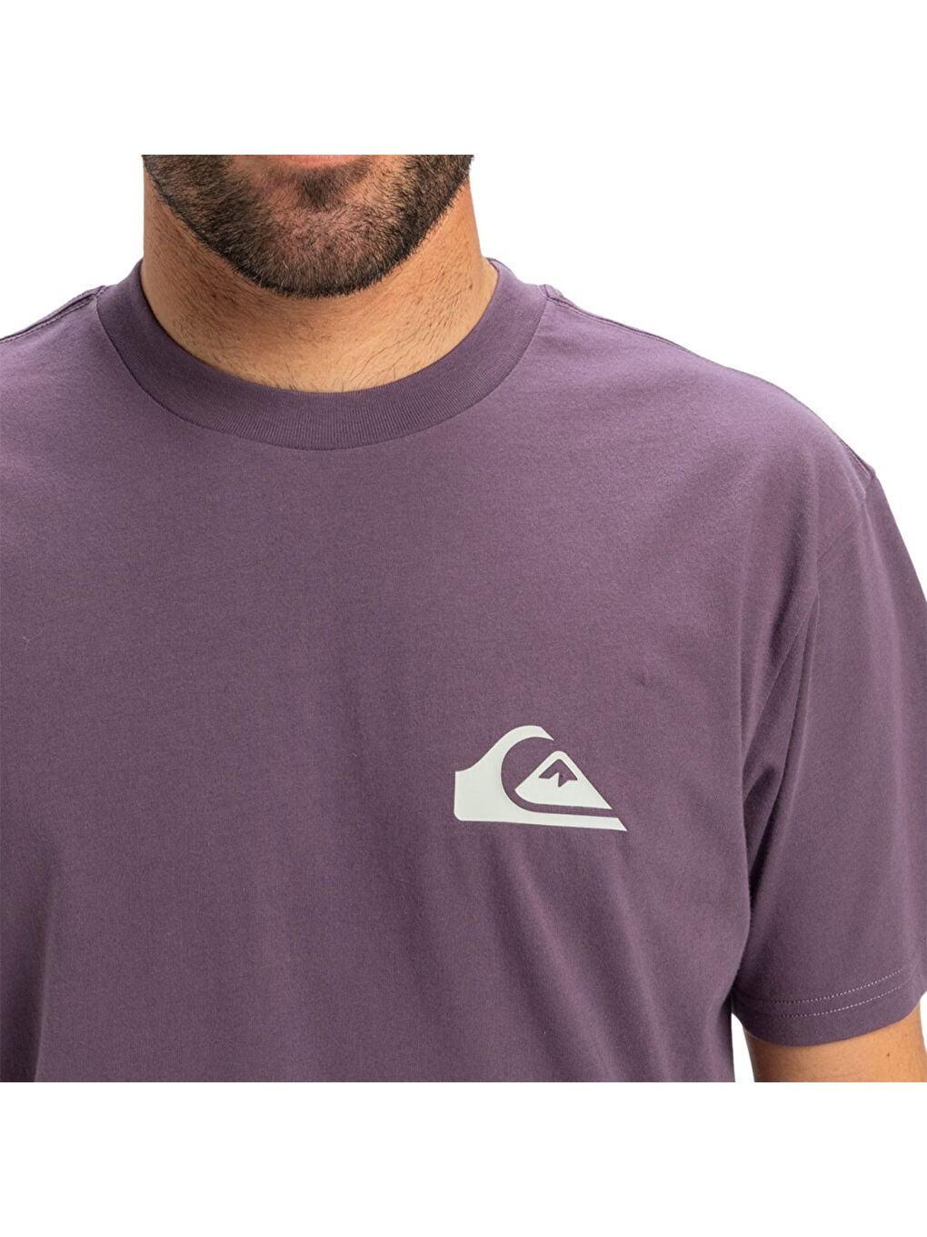 Ev Mini Logo Erkek Mor Yuvarlak Yaka Tişört-1