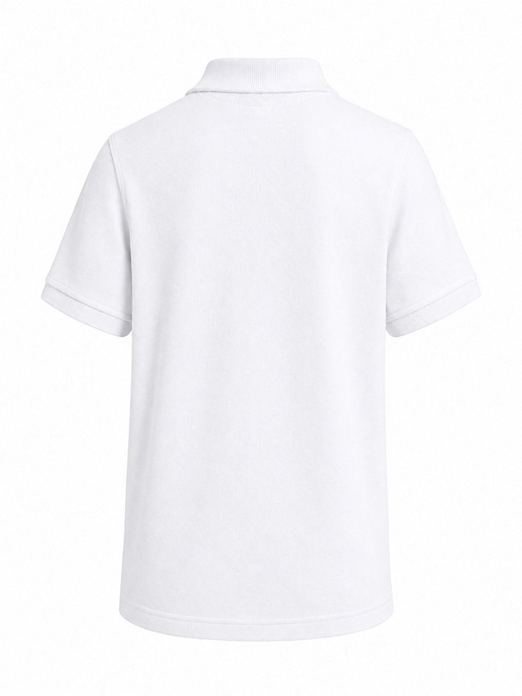 Beyaz Kids Polo Yaka Basic Kısa Kollu Unisex Çocuk Tişört-2