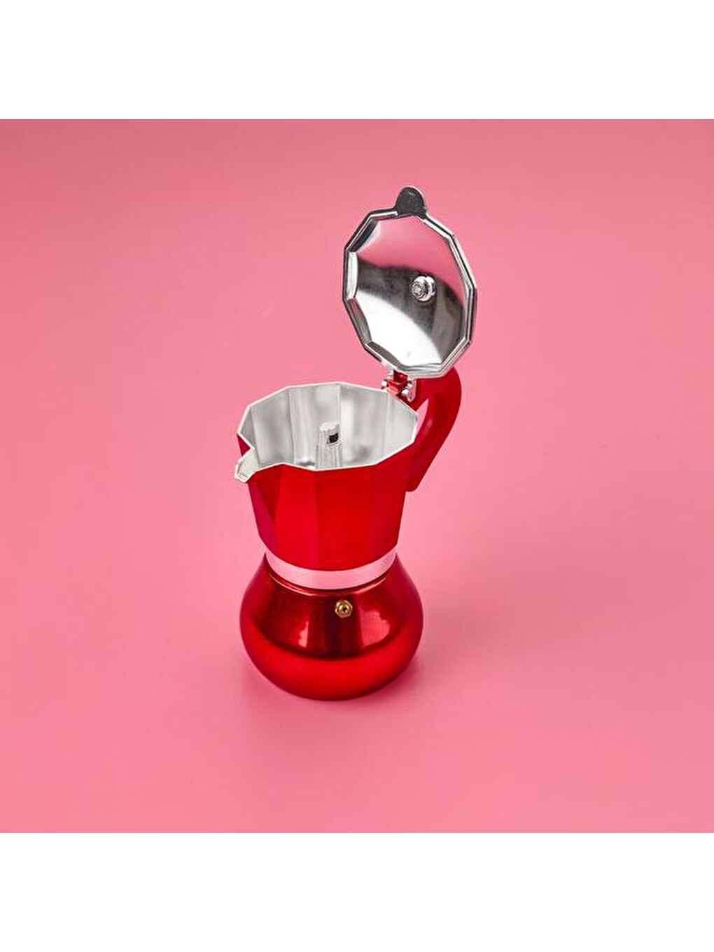 6 Cup Moka Cezve - Kırmızı-2