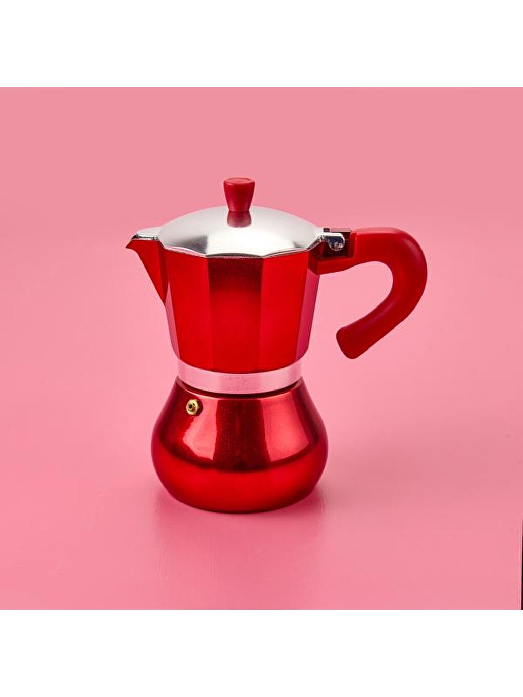 6 Cup Moka Cezve - Kırmızı-3