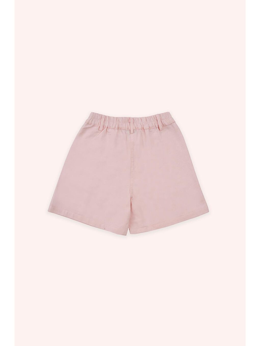 Kız Çocuk Beli Lastikli Şort Pembe