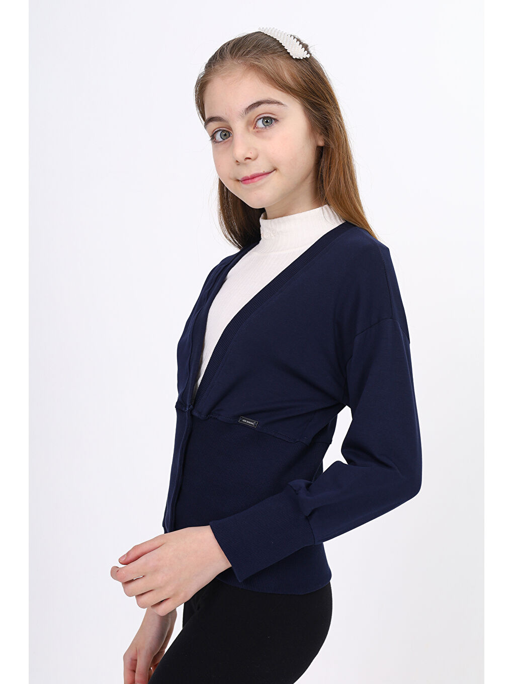 Lacivert Kız Çocuk Okul Hırka-2