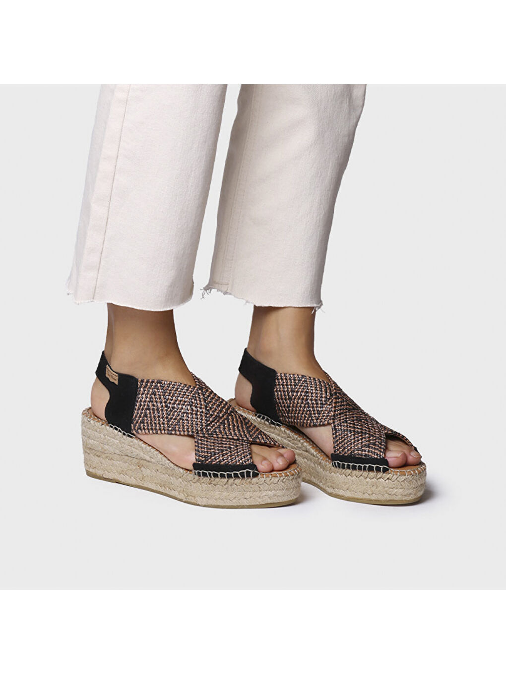 Siyah Kadın Sandalet Masai Negre-3