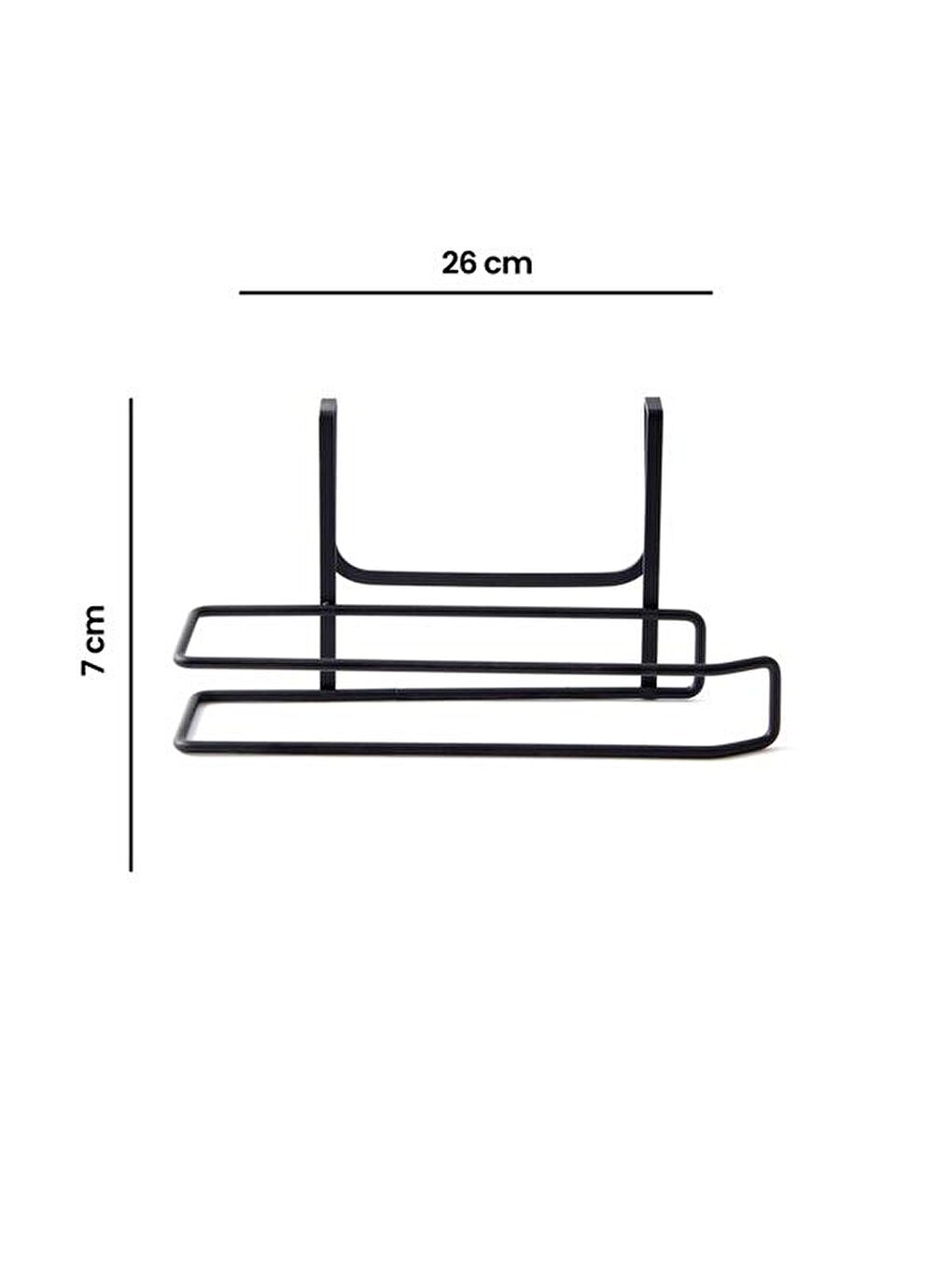 Askılı Kağıt Havluluk - Siyah - 26x7x13 cm-4