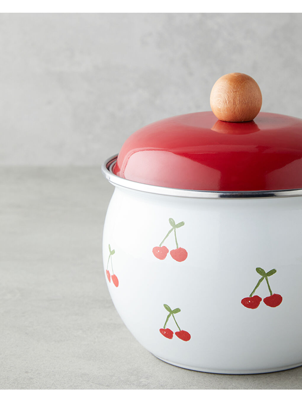 Cherry Dream Emaye Sos Tenceresı 1,6L Beyaz-2