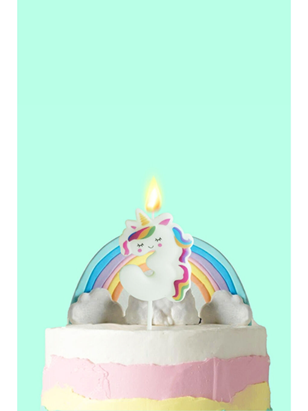 Beyaz 3 Rakamı Figür Parti Mumu