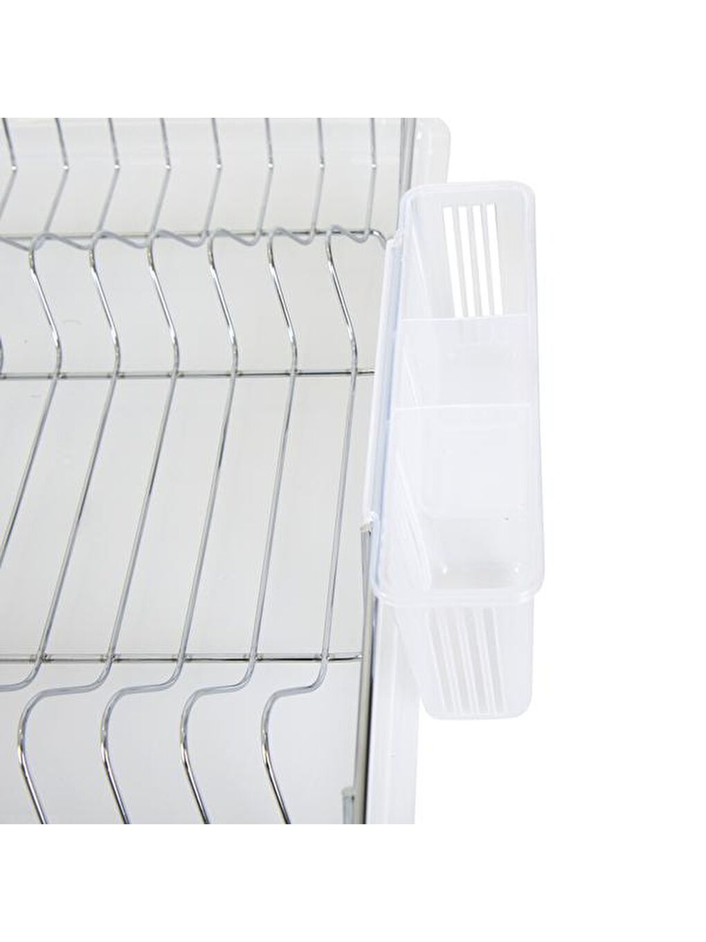 Ekru Tek Katlı Bulaşıklık - Krom-1