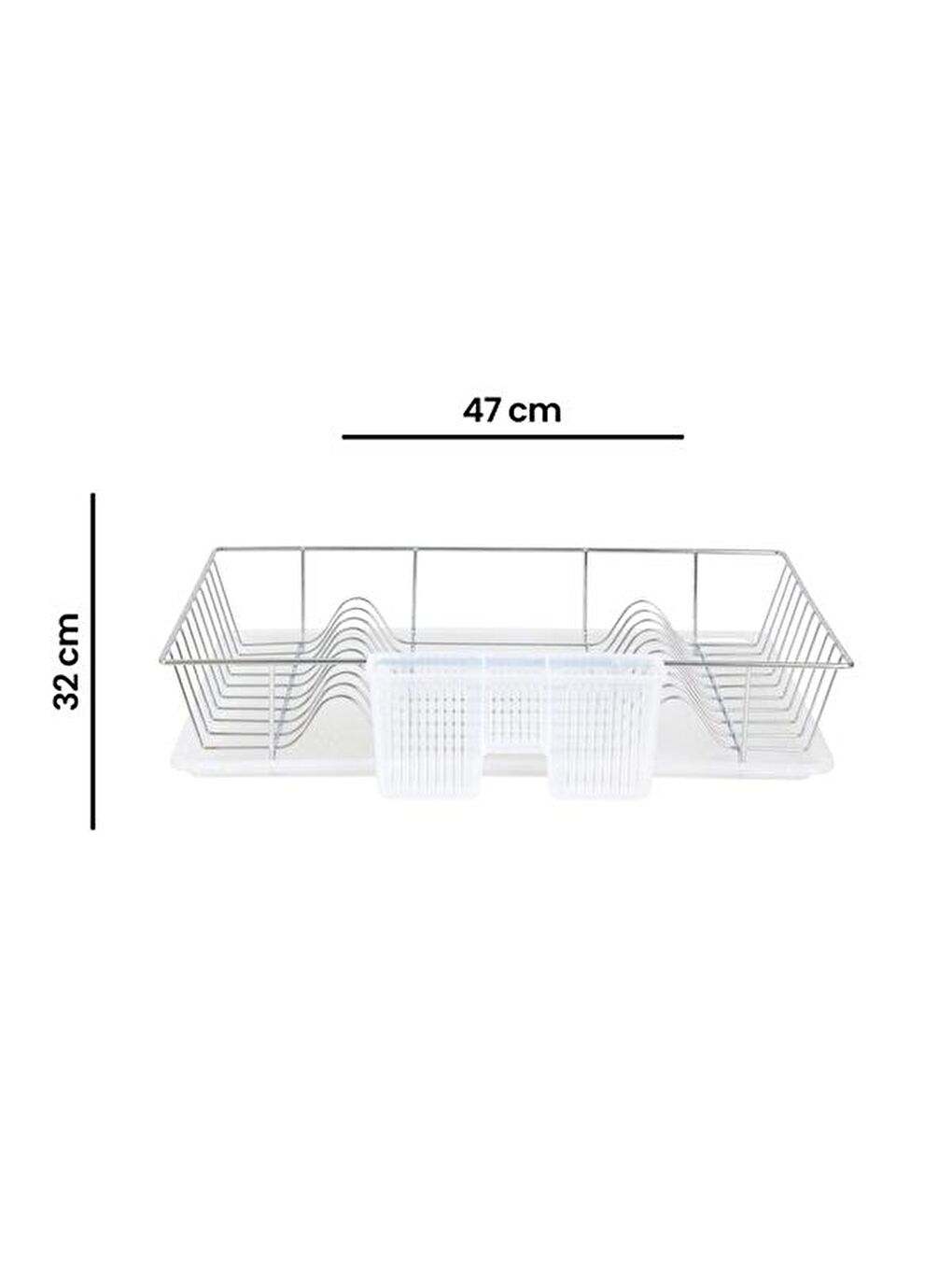 Ekru Tek Katlı Bulaşıklık - Krom-8