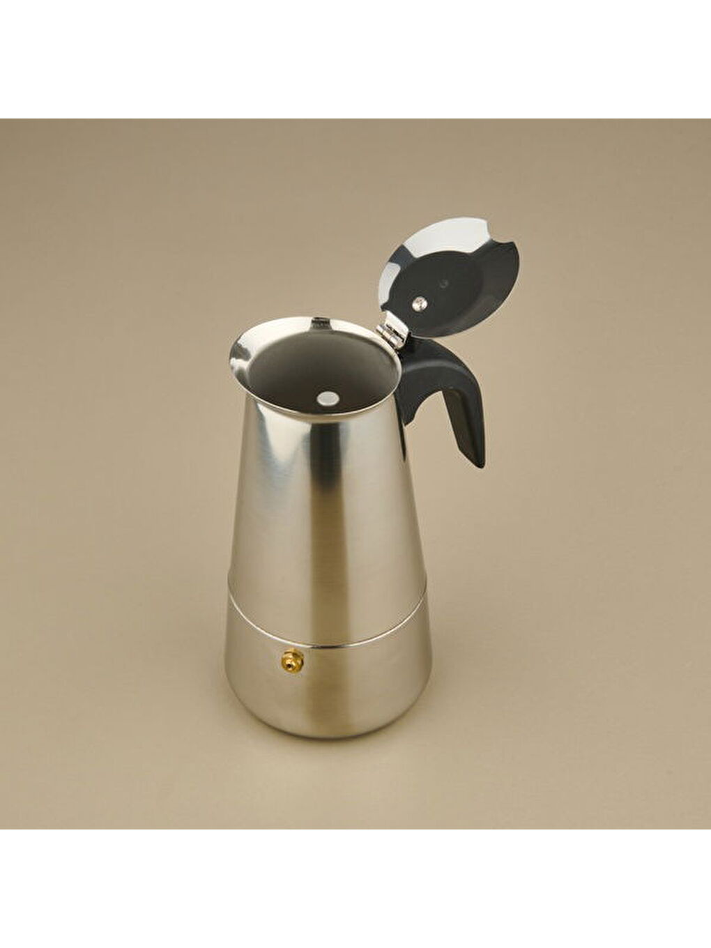 6 Fincanlık Paslanmaz Çelik Moka Cezve - Gri / Siyah-3