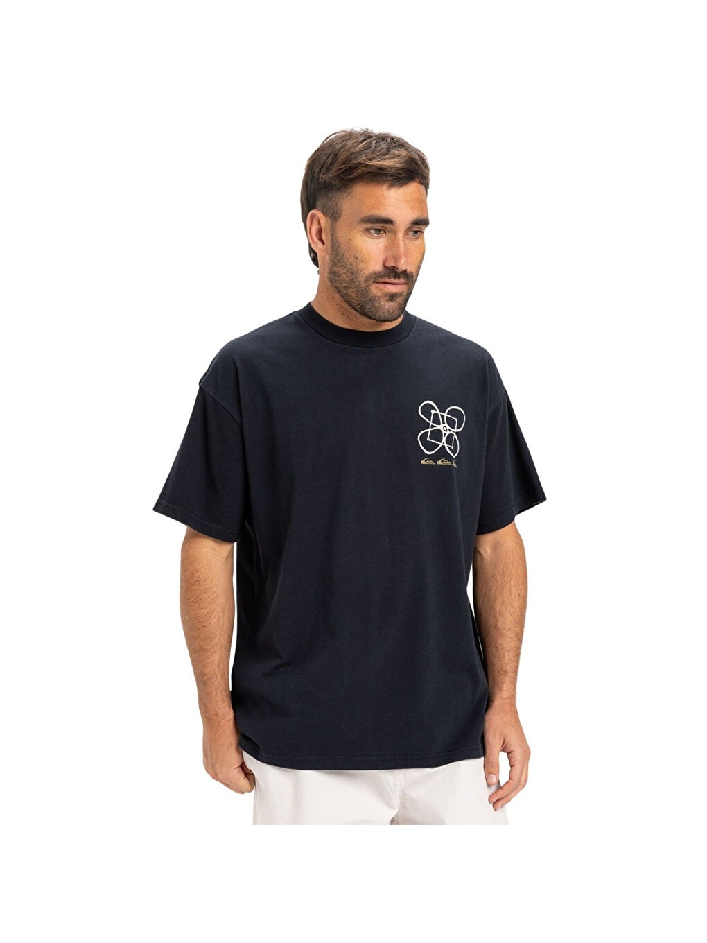 Hw Outside Inside Erkek Siyah Yuvarlak Yaka Tişört