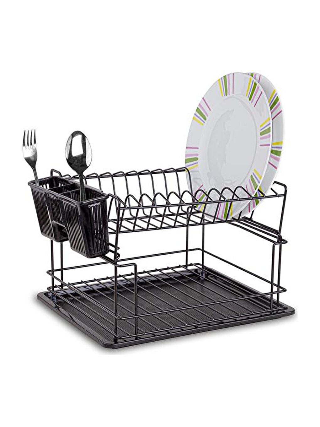 KB010 2 Katlı Bulaşıklık - Siyah