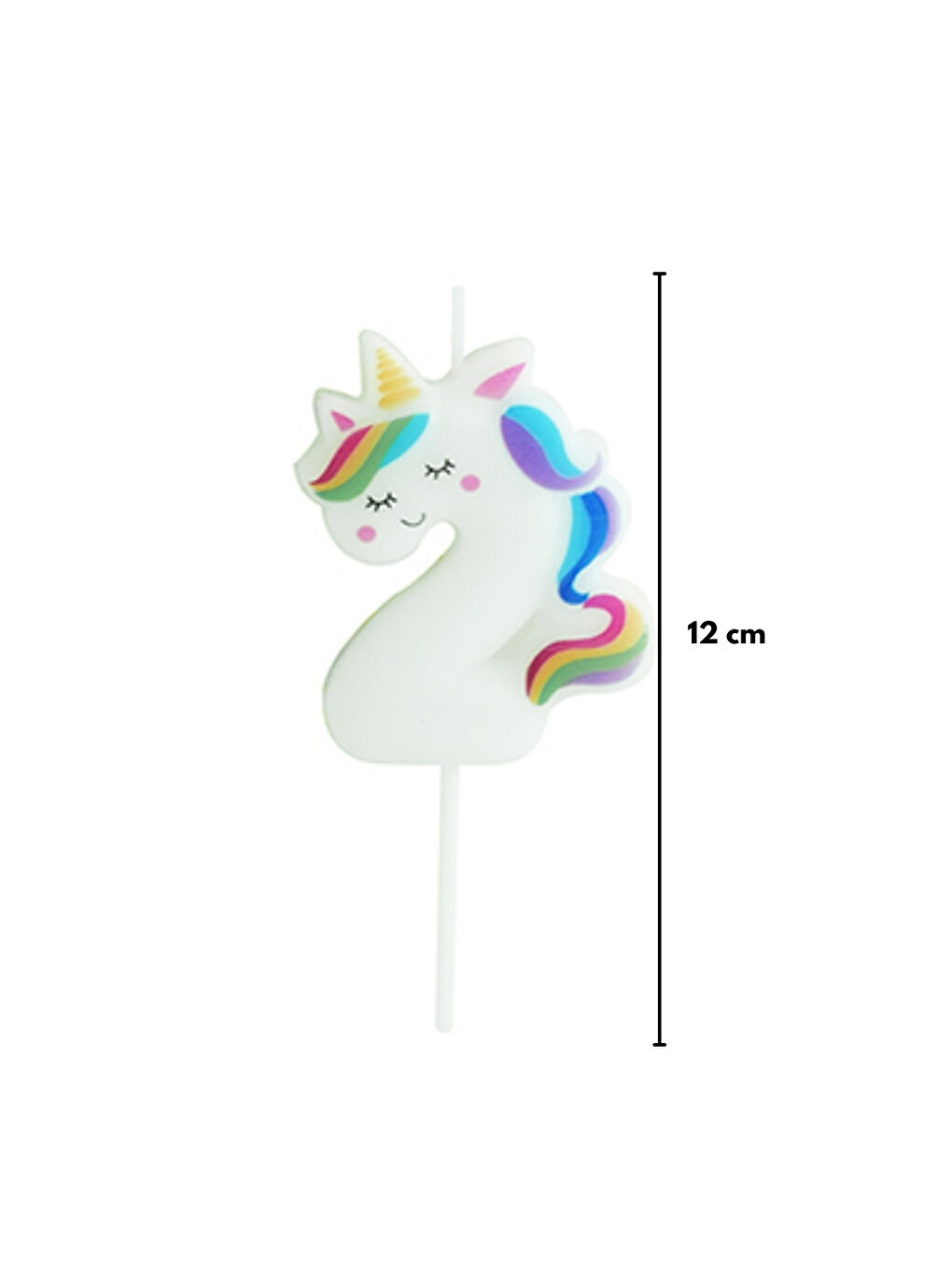 Beyaz 2 Rakamı Figür Parti Mumu-3