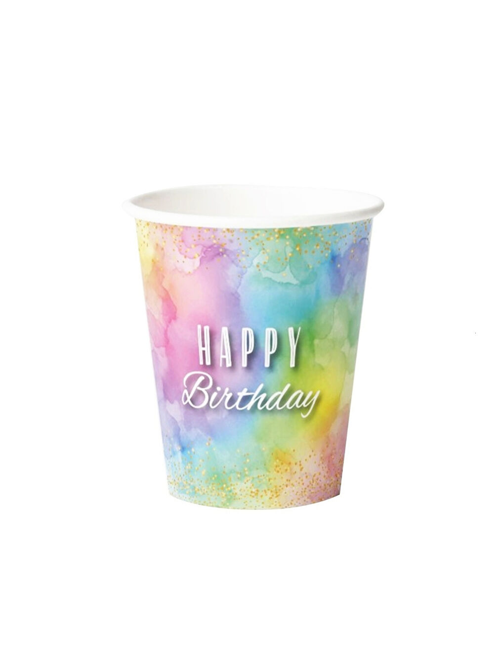 Karışık Çok Renkli Tonları 8'li Tabak Bardak Set-2