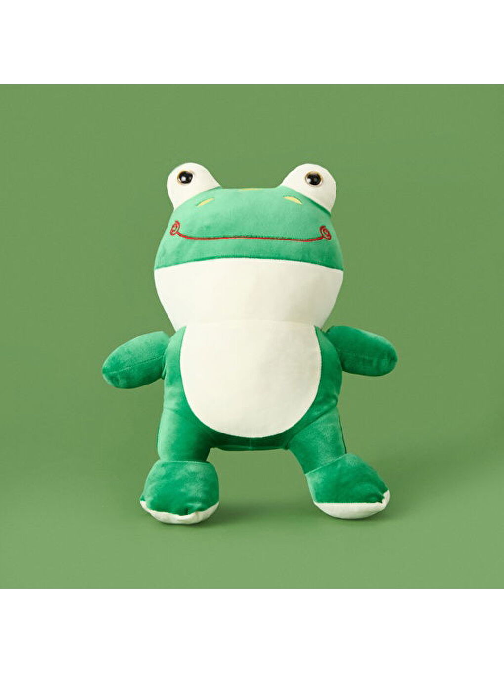 Soft Kurbağa Figürlü Yastık - Yeşil - 35x20 cm-1