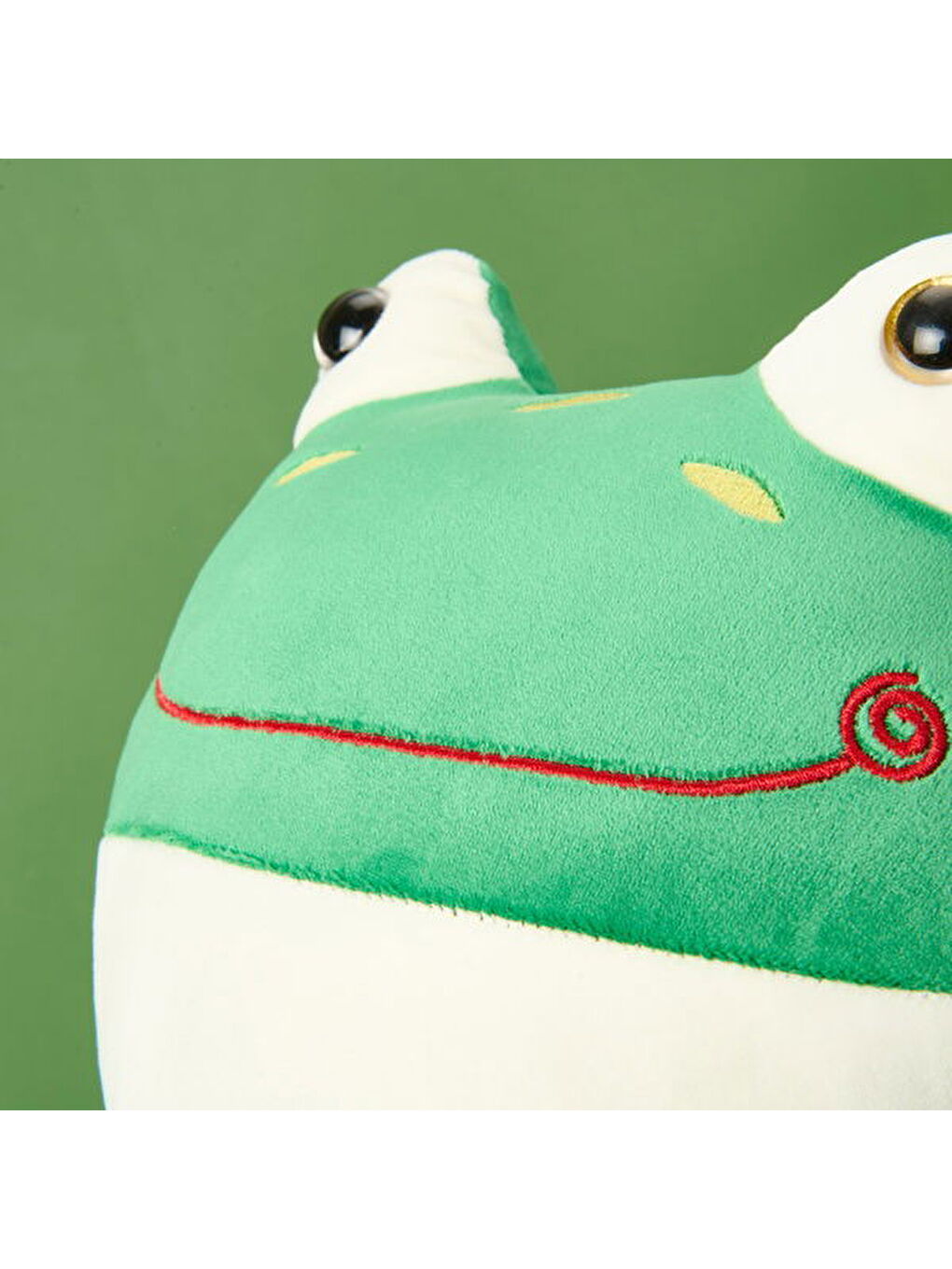 Soft Kurbağa Figürlü Yastık - Yeşil - 35x20 cm-3