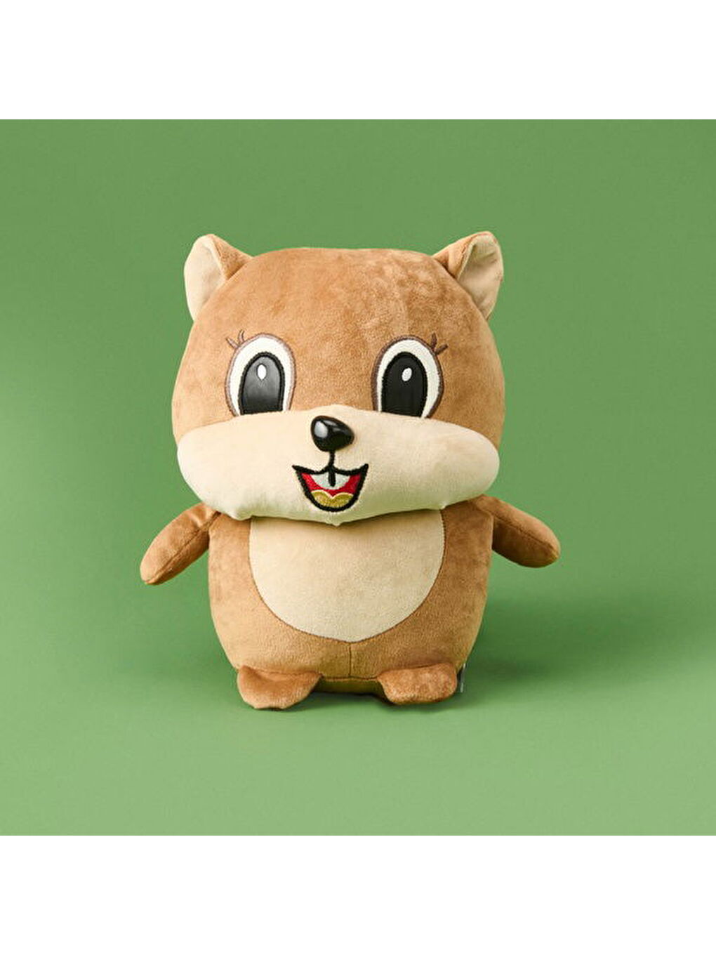 Soft Sincap Figürlü Yastık - Kahverengi - 35x20 cm-1