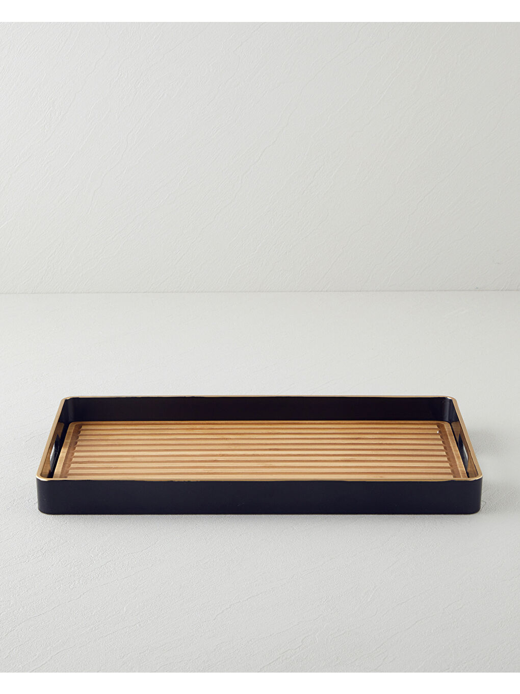 Kahverengi Rea Dekoratif Tepsi 24x40 cm Kahve-1