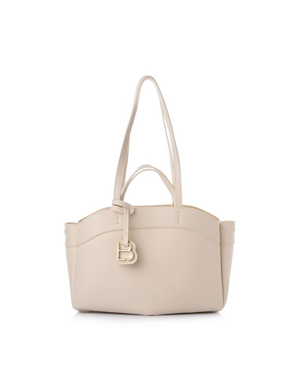 Ekru Isla Deri Kadın Omuz Çantası