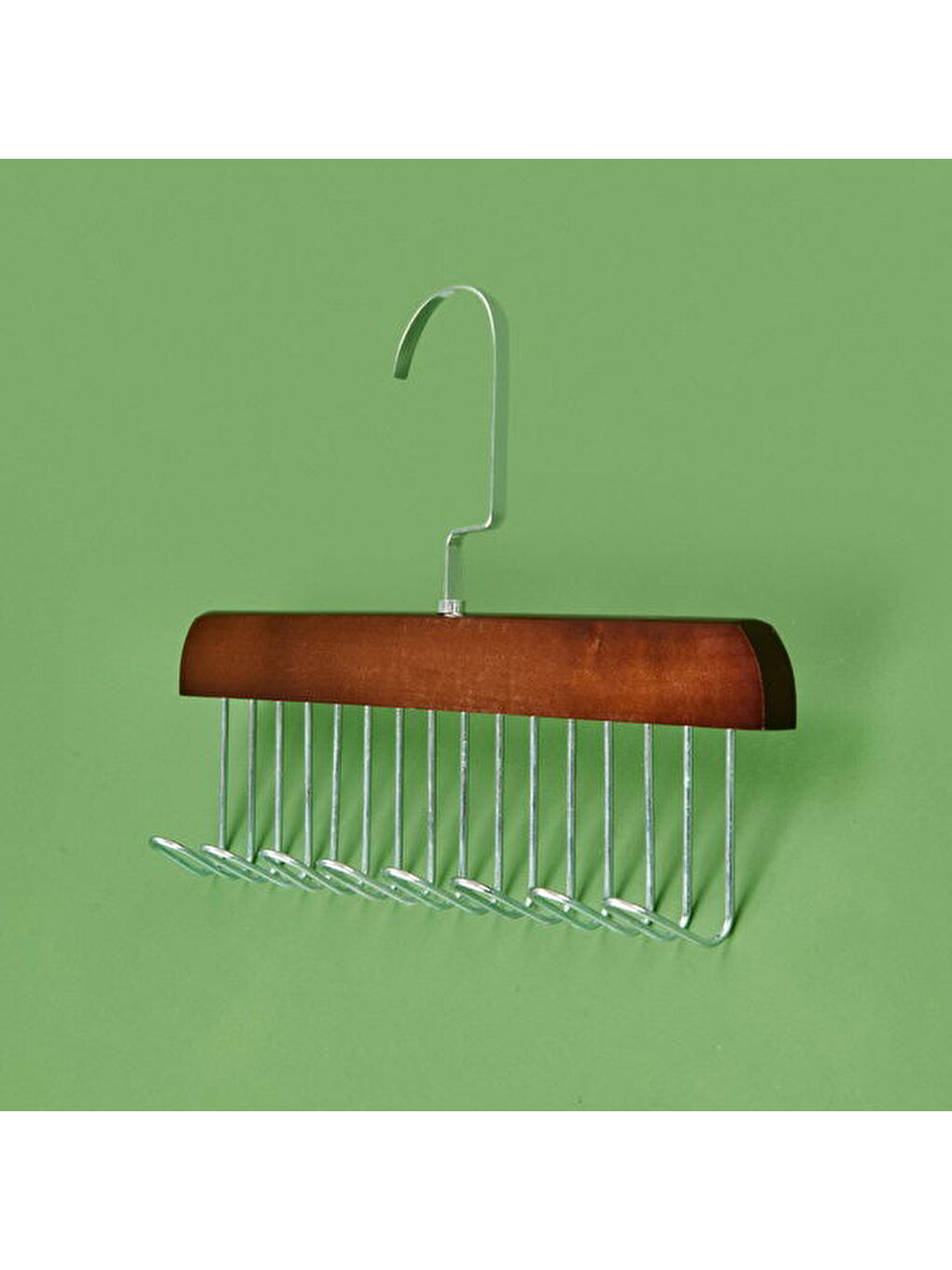 Karışık Çok Fonksiyonlu Kancalı Askı - Kahverengi - 28x19 cm-1