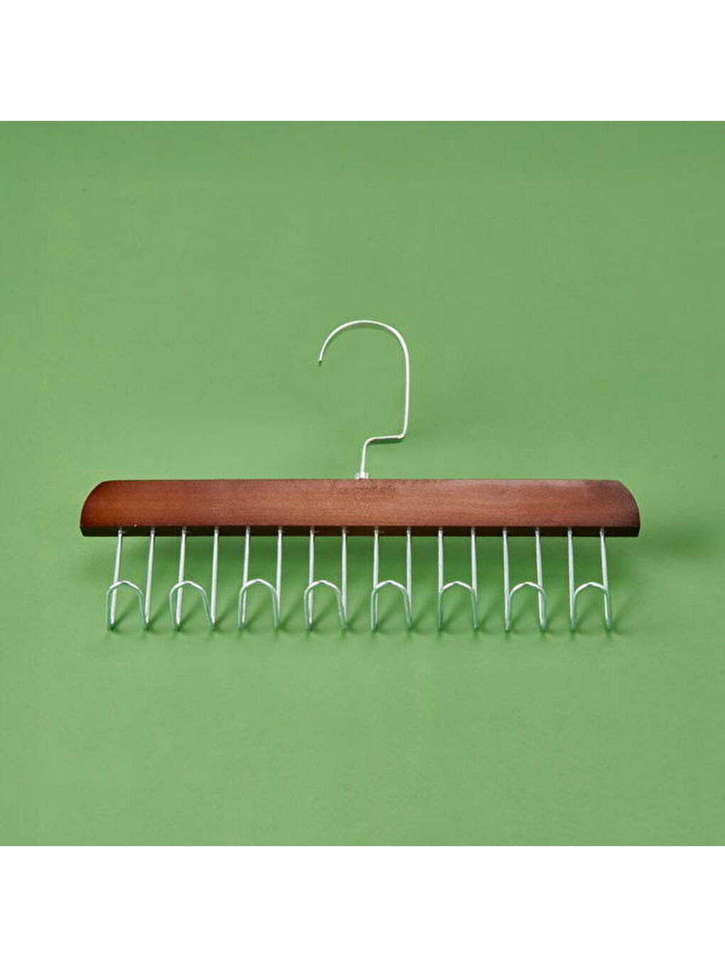 Karışık Çok Fonksiyonlu Kancalı Askı - Kahverengi - 28x19 cm-2