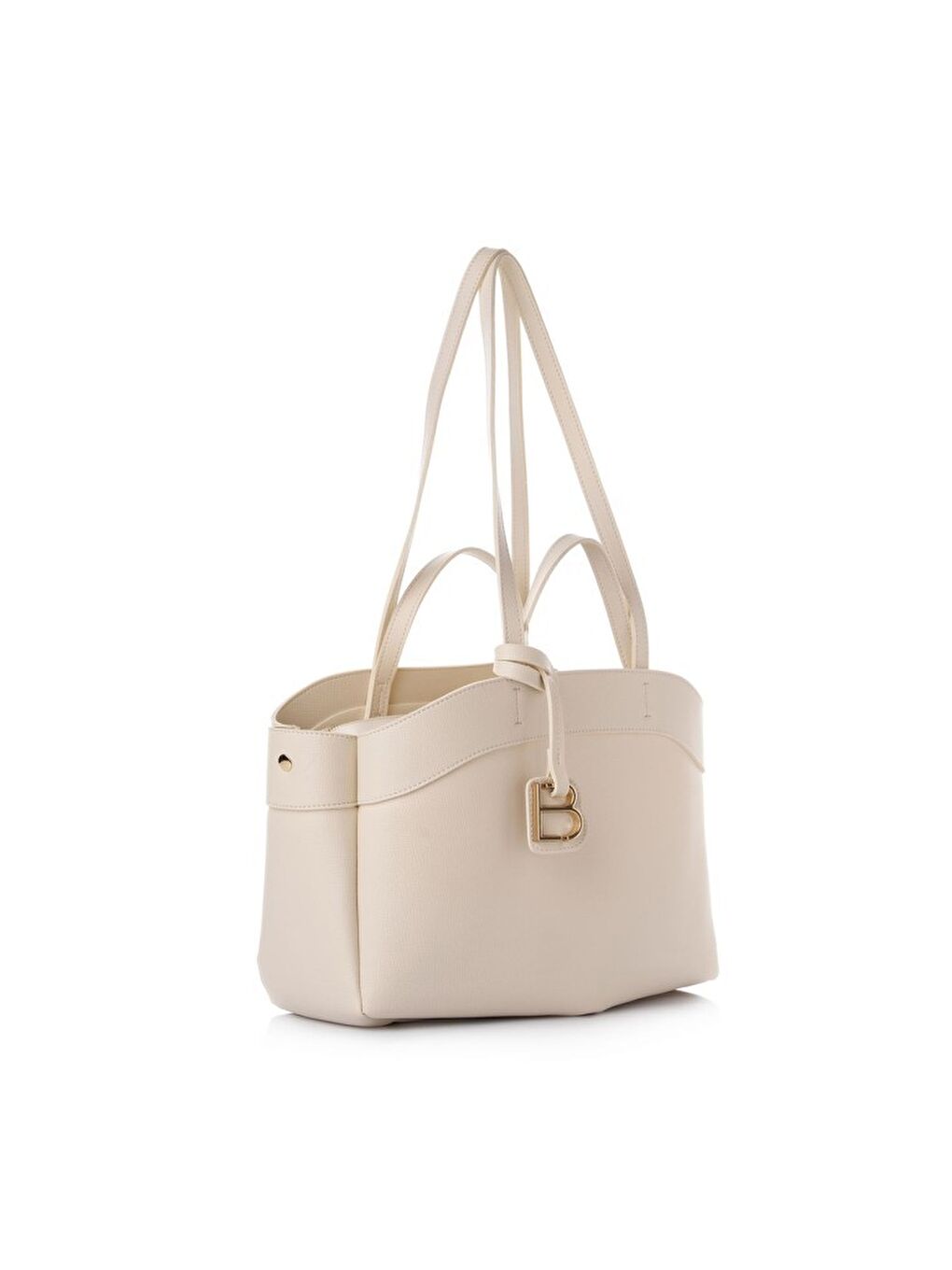 Ekru Isla Deri Kadın Omuz Çantası-1