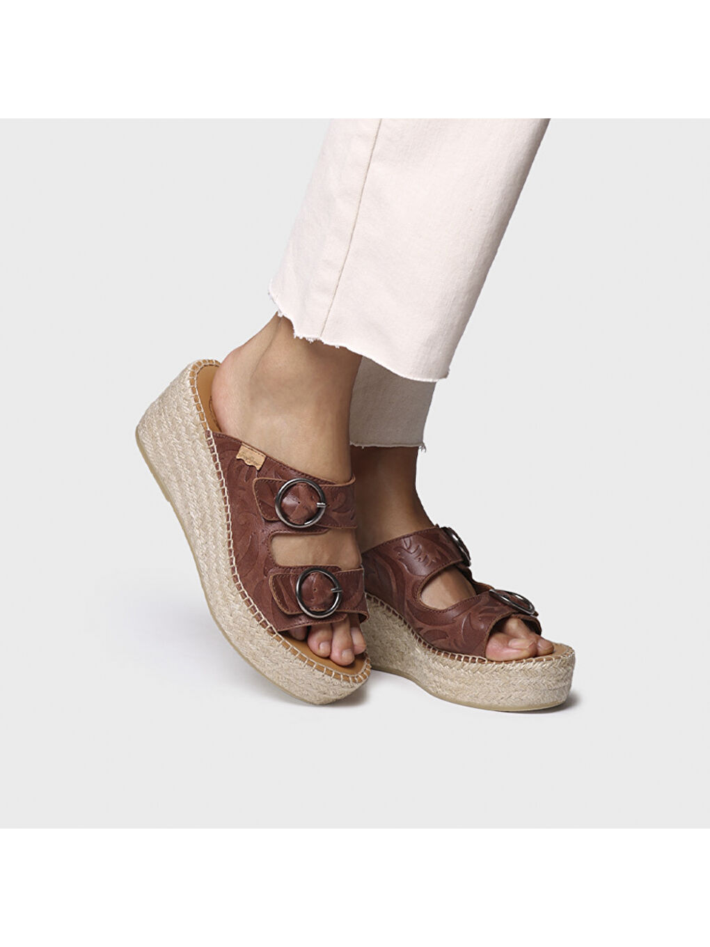Kahverengi Kadın Sandalet Idoia Tan-3