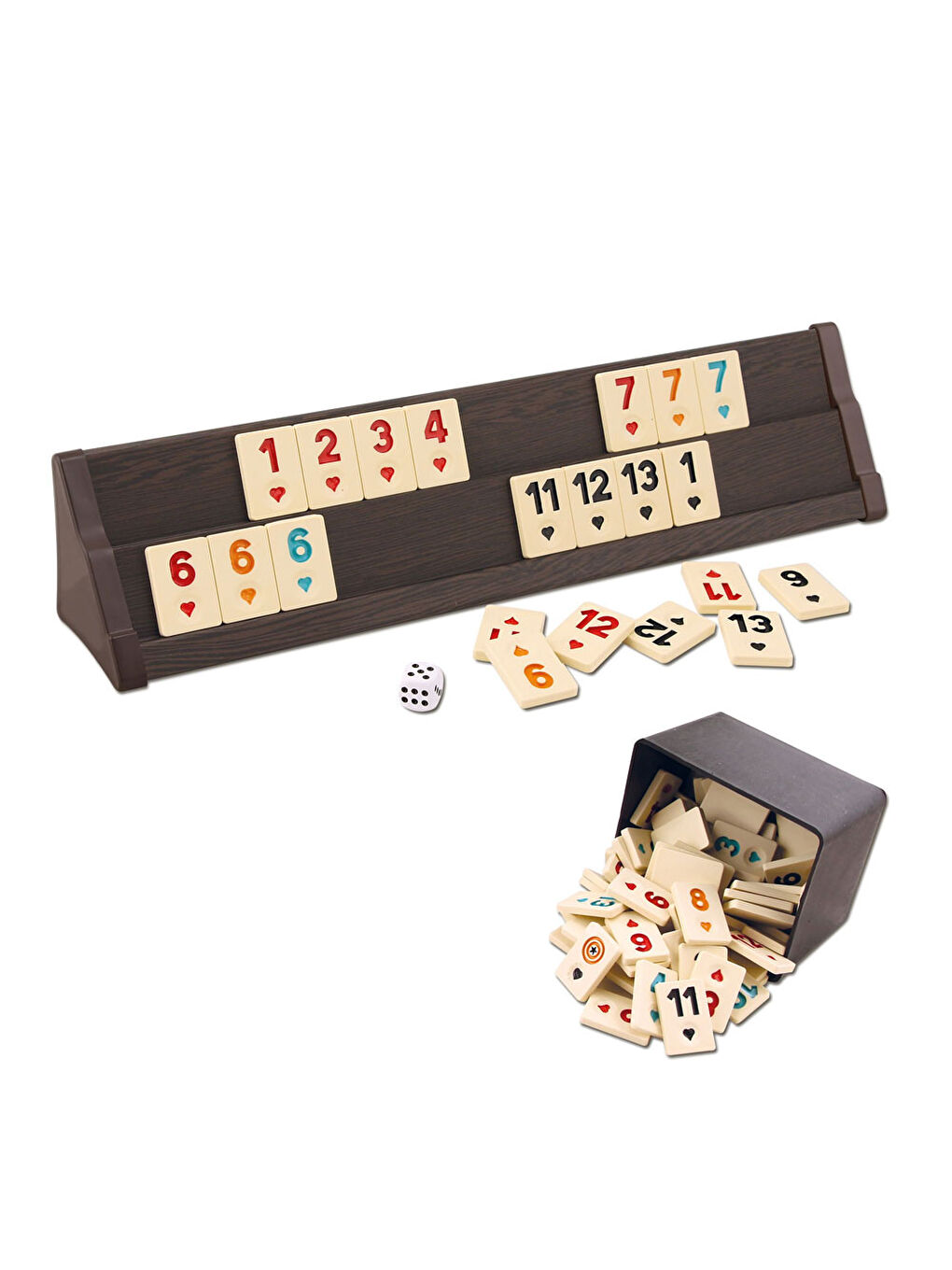 Star Vip Ahşap Okey Takımı Koyu Renk 1010815-1