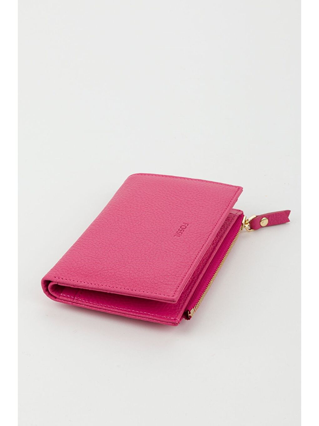 Fuşya Kutulu Hakiki Deri Mürdüm Orta Boy Kadın El Portföyü Kartlık Cüzdan-4