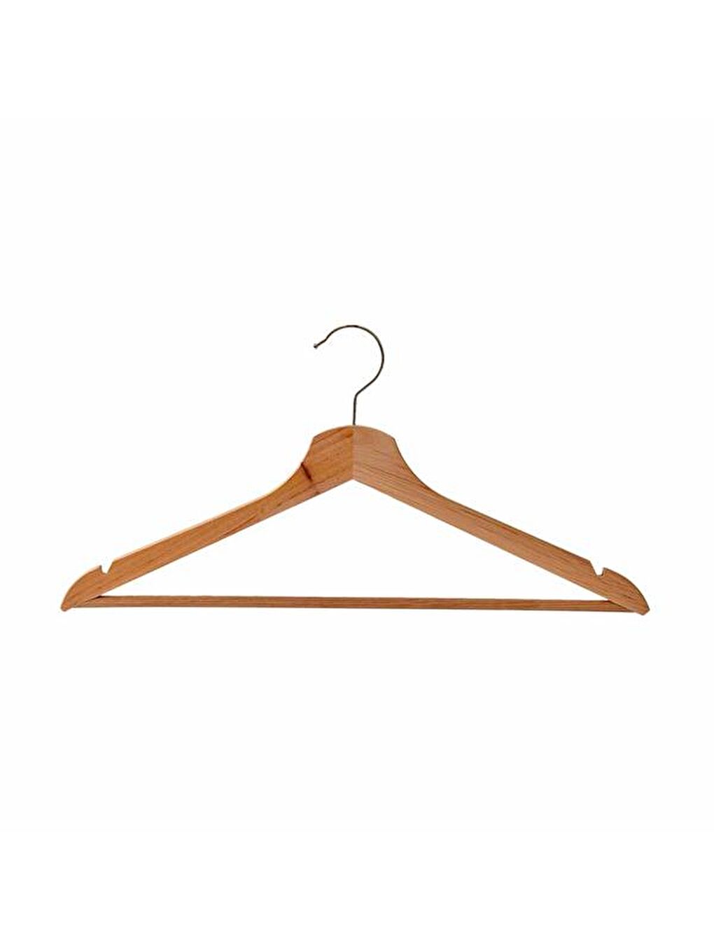 Bej 3'lü Ahşap Elbise Askısı-2