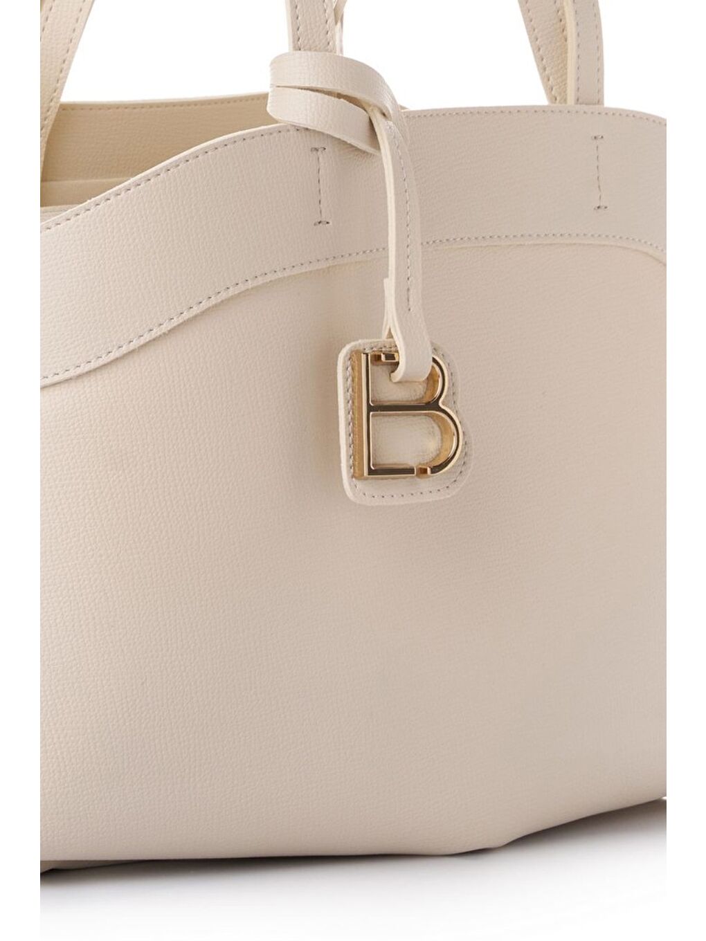 Ekru Isla Deri Kadın Omuz Çantası-3