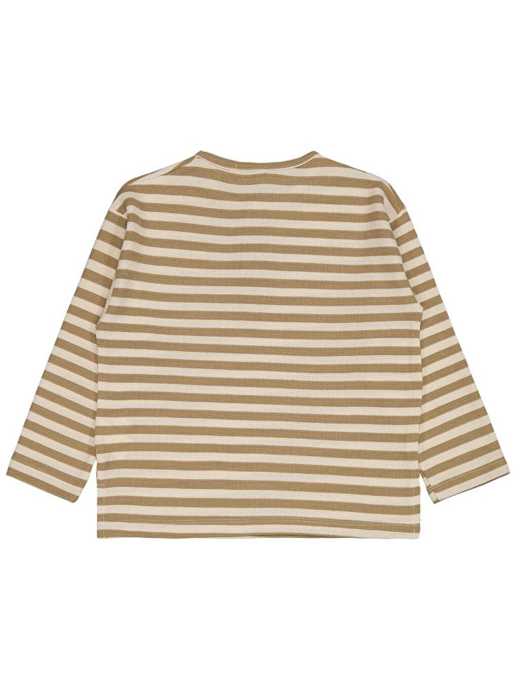 Kahverengi Boys Çizgili Sahte Patlı 6-9 Yaş Sweatshirt