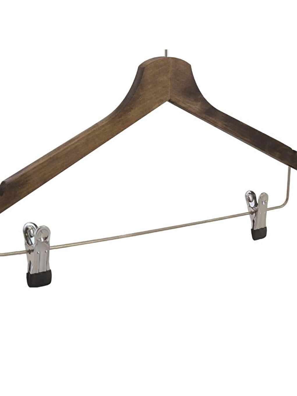 Kahverengi Ahşap Etek Pantolon Gömlek Askısı - Ceviz-1