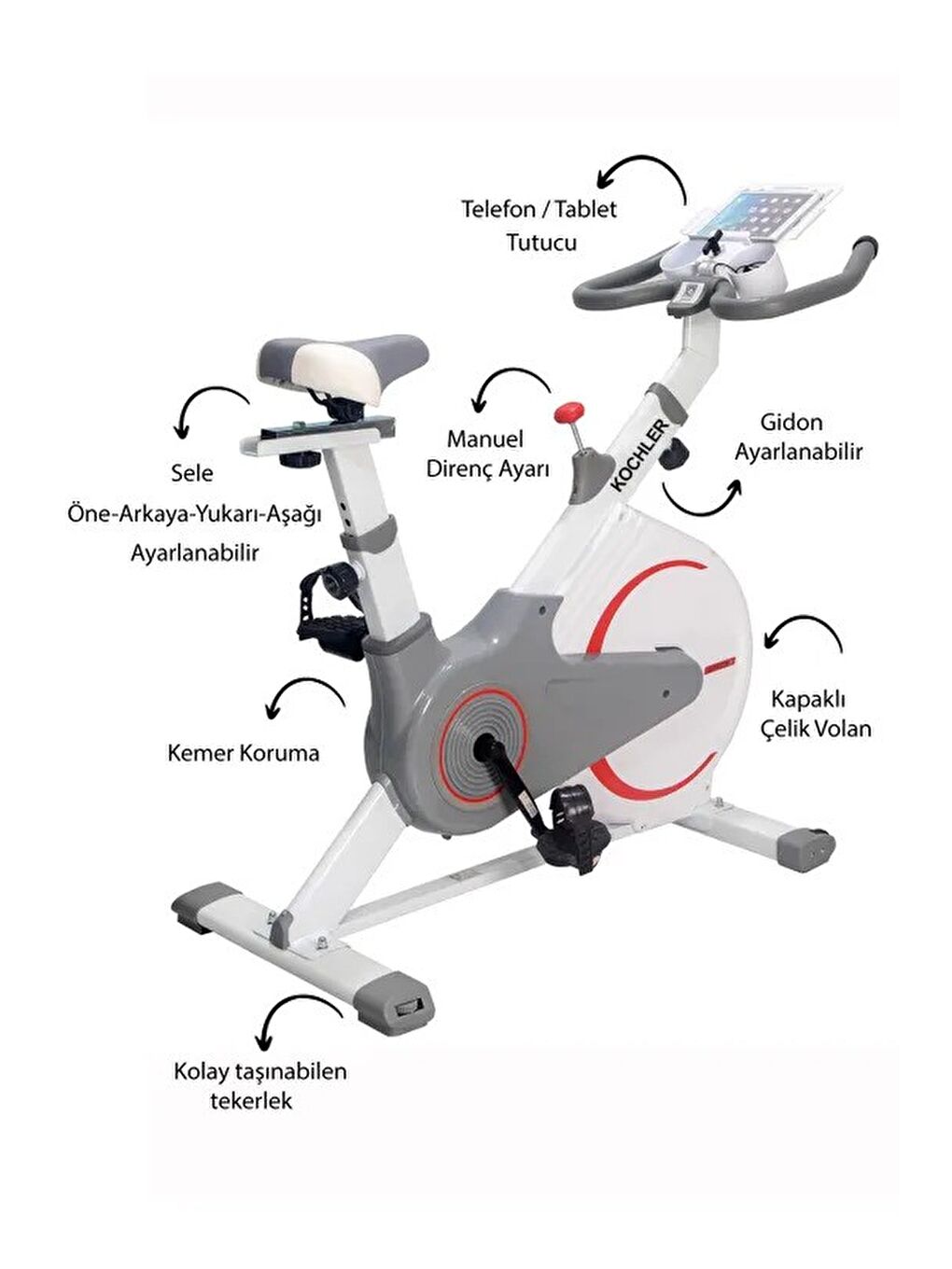 Karışık Teker Koruyucu Kapaklı Spinning Bike Kondisyon Bisikleti Ve Egzersiz Aleti - Kondisyon Aleti-2