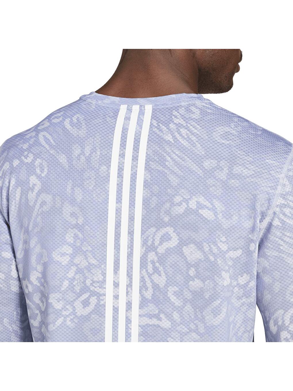 Own The Run E Aop Erkek Gri Yuvarlak Yaka Tişört-3