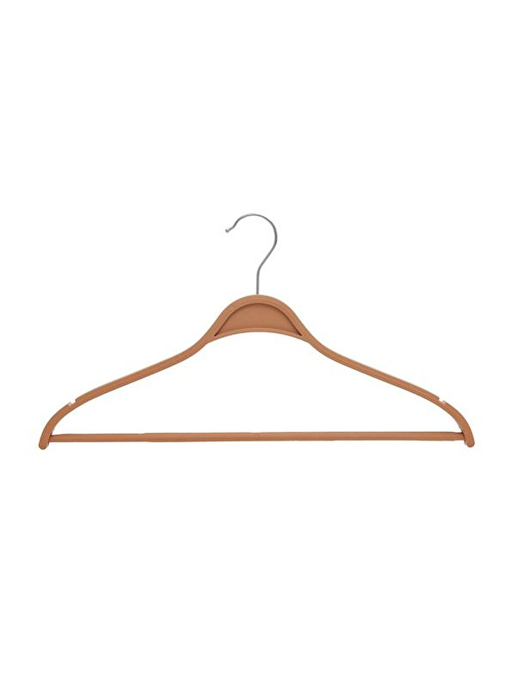 Kahverengi 3'lü Ahşap Görünümlü Elbise Askısı-2