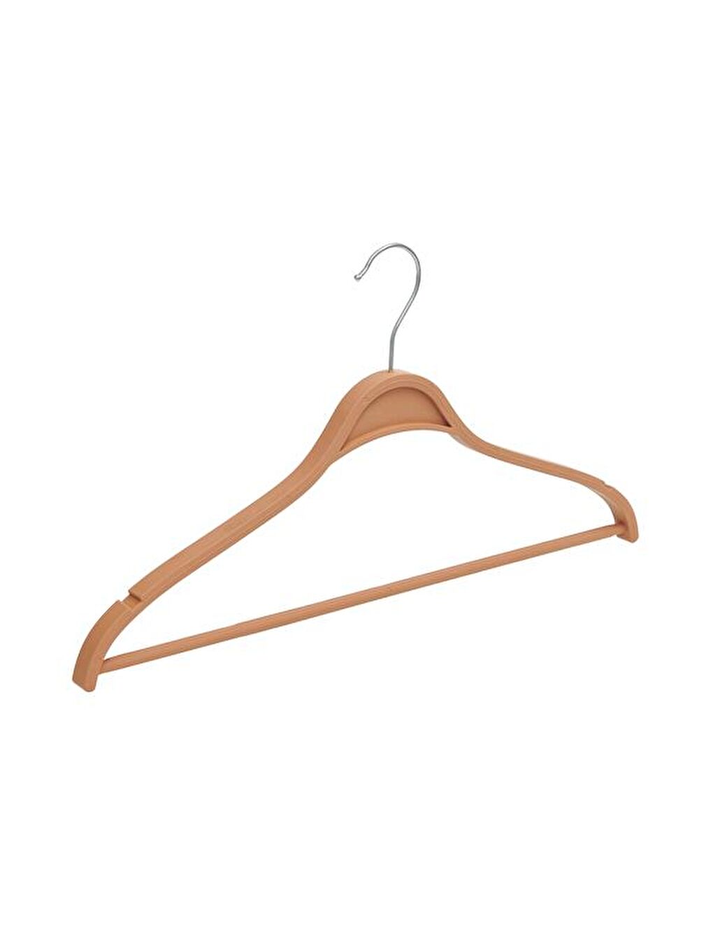 Kahverengi 3'lü Ahşap Görünümlü Elbise Askısı-3