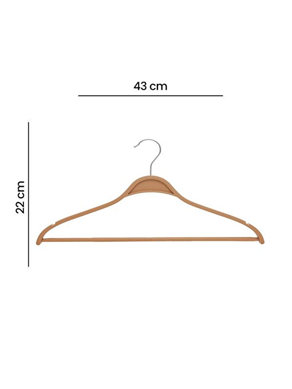 Kahverengi 3'lü Ahşap Görünümlü Elbise Askısı-4