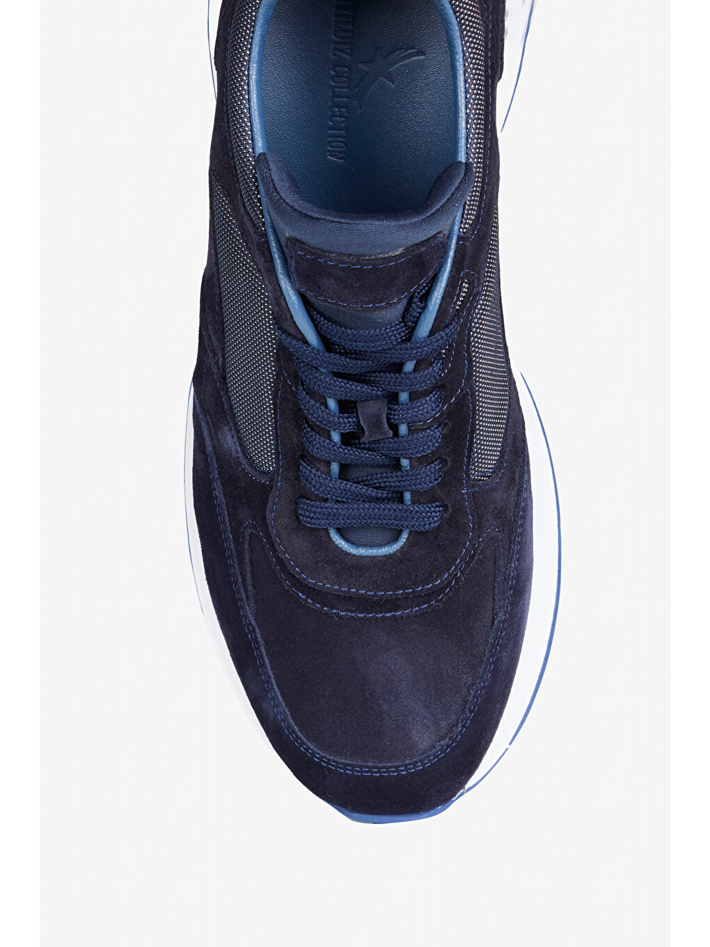Erkek Lacivert %100 Deri Sneaker Spor Ayakkabı-2