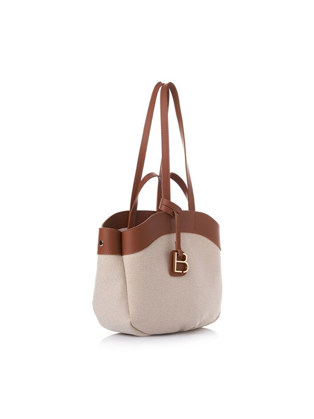 Kahverengi Isla Mini Kanvas Kadın Omuz Çantası-1