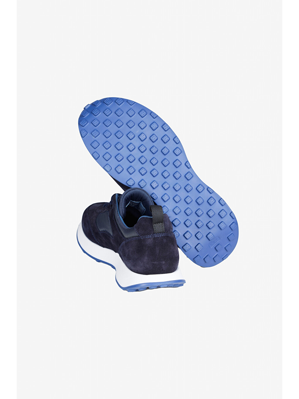 Erkek Lacivert %100 Deri Sneaker Spor Ayakkabı-3