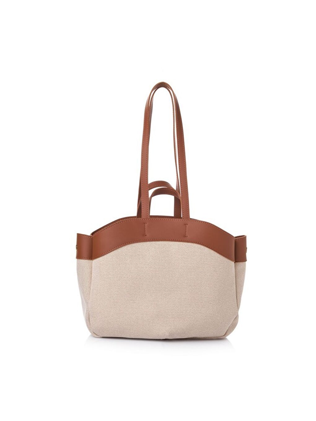 Kahverengi Isla Mini Kanvas Kadın Omuz Çantası-2