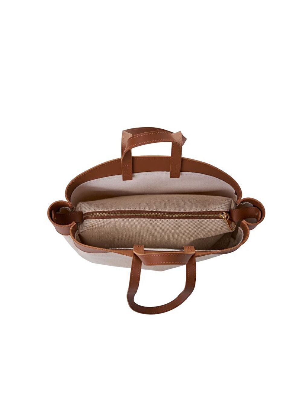 Kahverengi Isla Mini Kanvas Kadın Omuz Çantası-4
