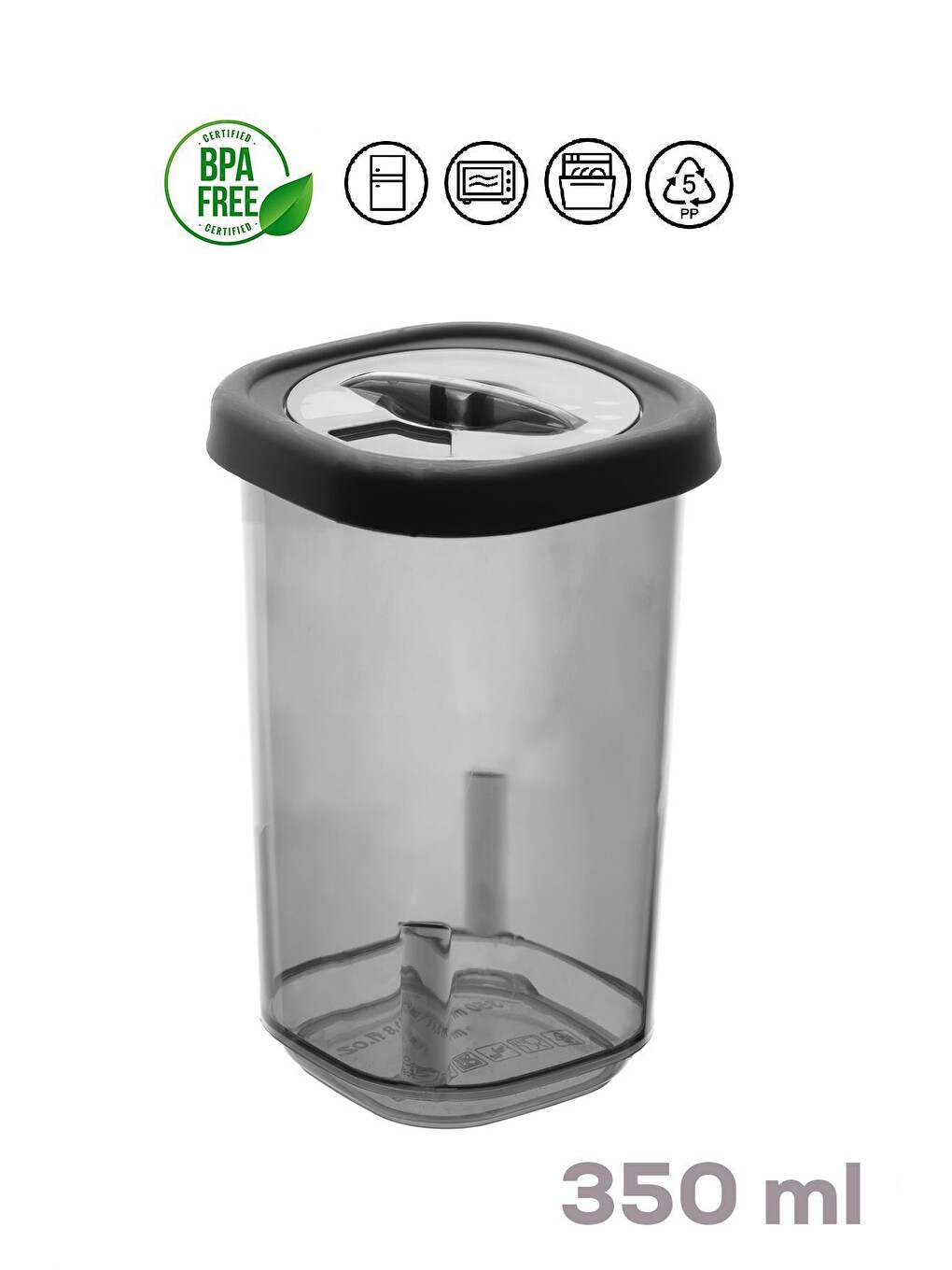 Antrasit 1060 12li Kilit Kapak Etiketli Baharatlık Seti-baharatlık-saklama Kabı-350ml-3