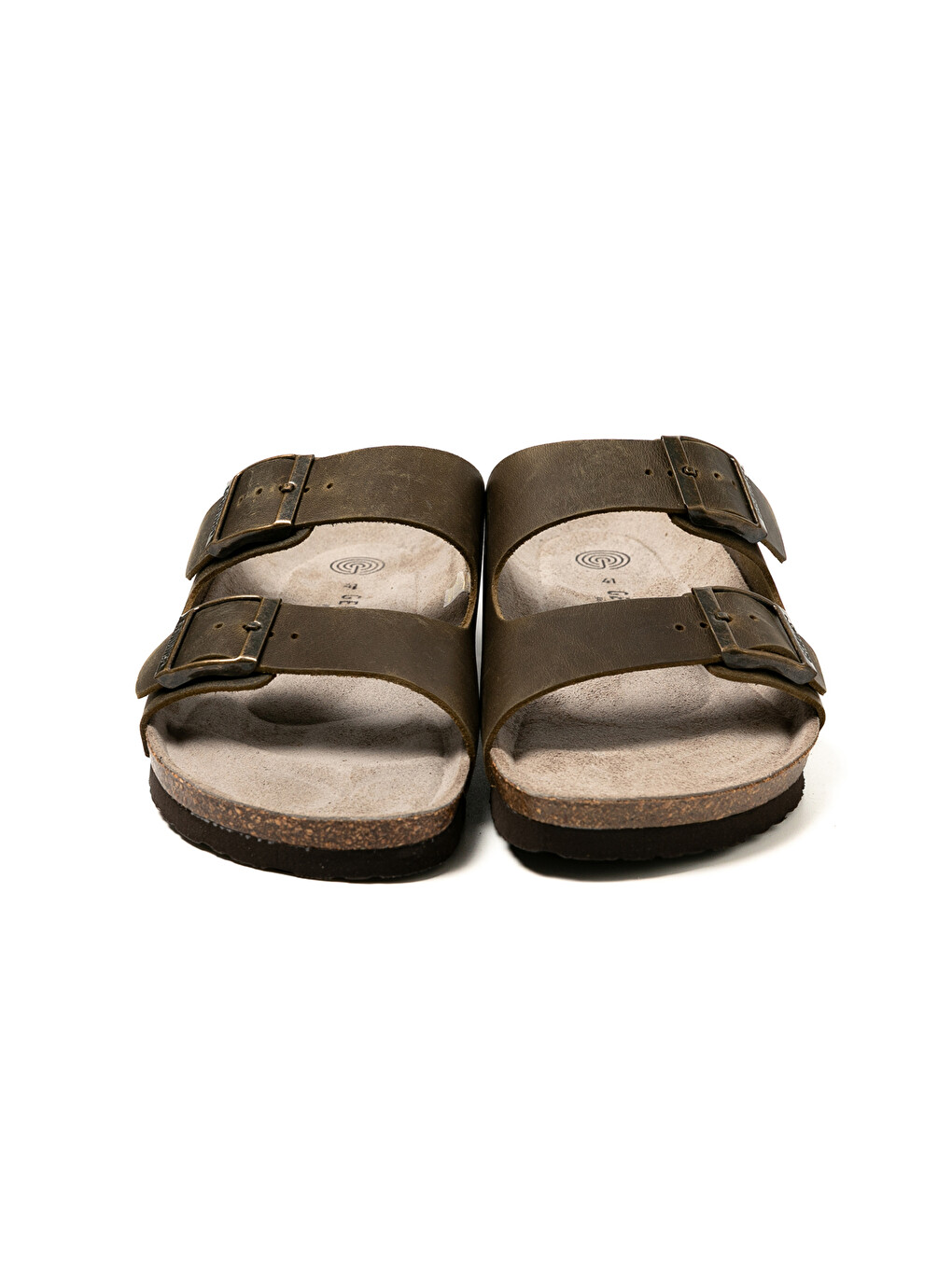 Haki Erkek Terlik HAWAII G105996 Oiled Leather Kaki-3