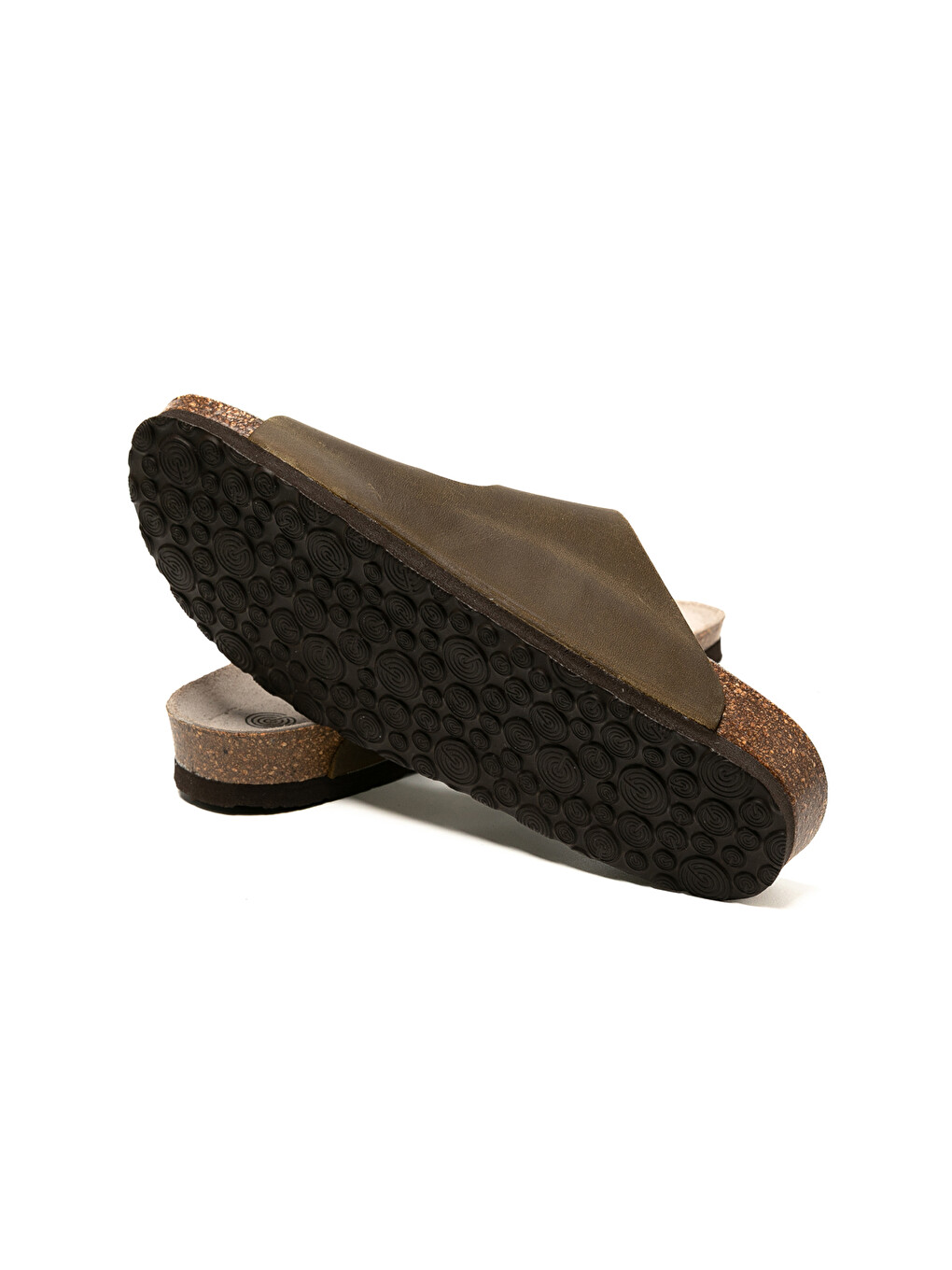 Haki Erkek Terlik HAWAII G105996 Oiled Leather Kaki-5